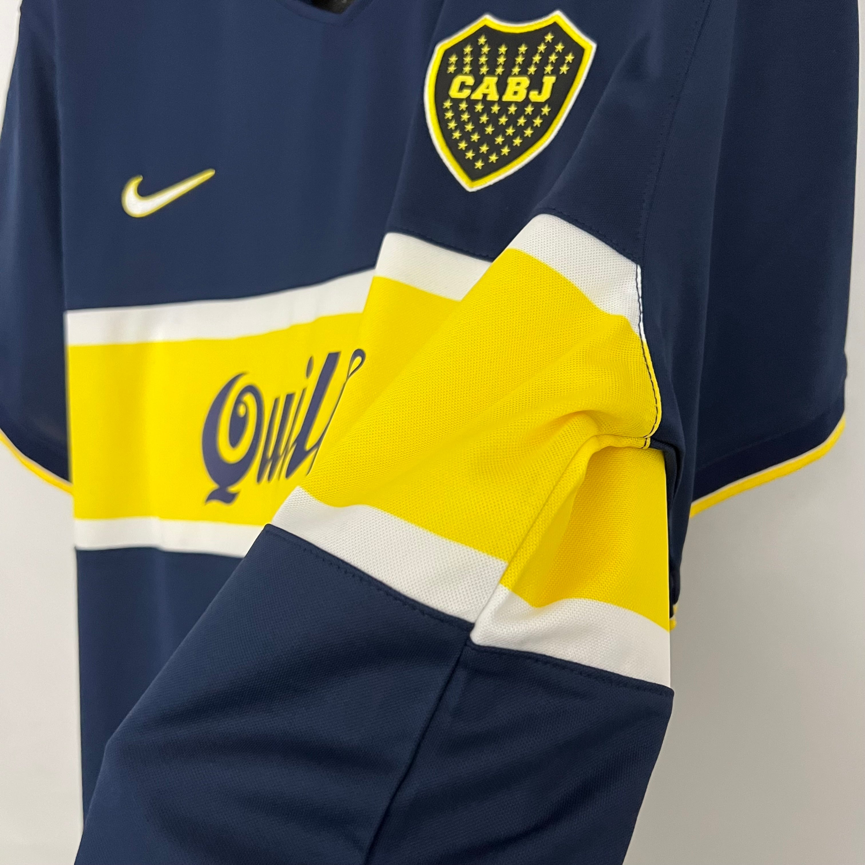 1990s Boca Juniors Retro Football Shirt | Navy Yellow Home