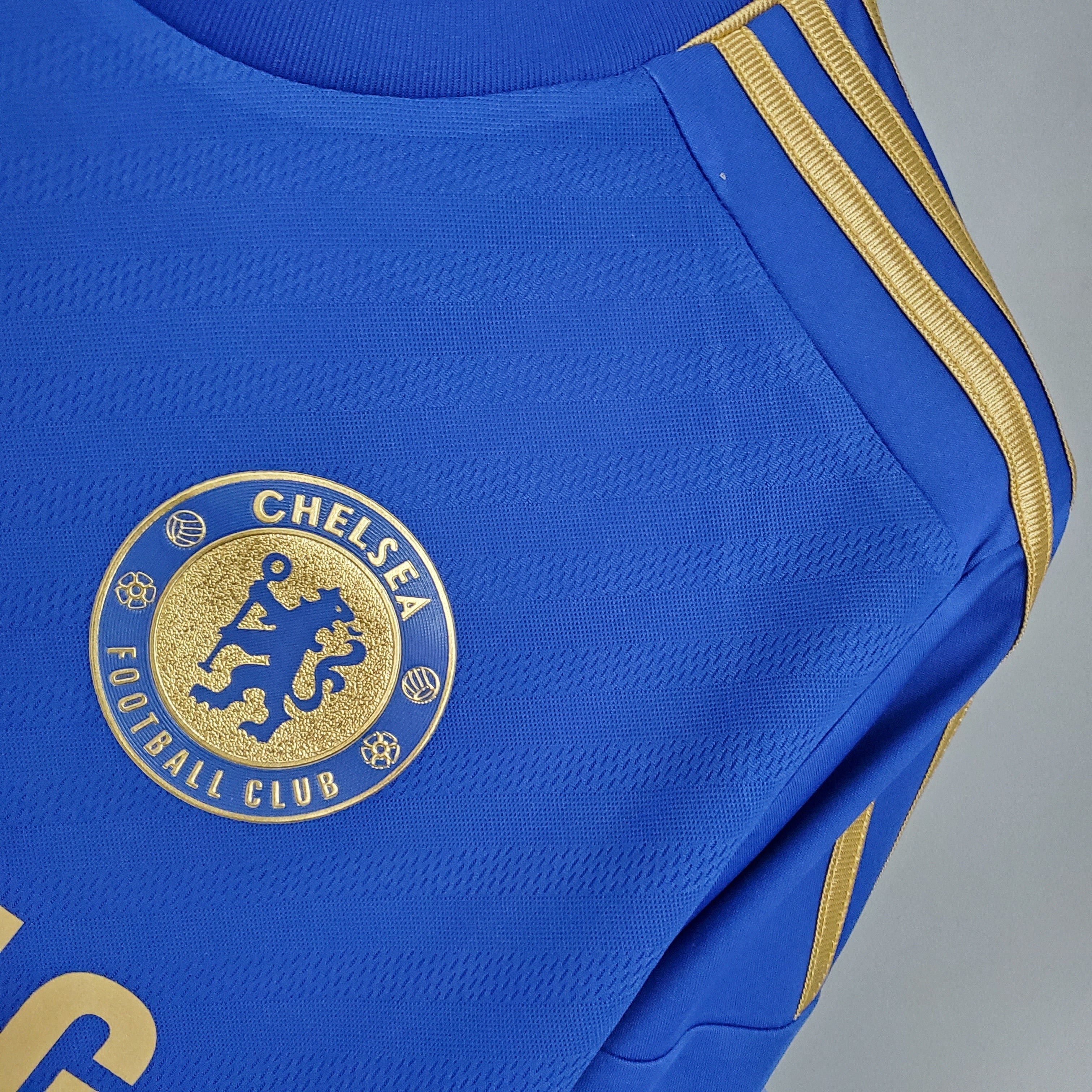 2010s Chelsea Retro Football Shirt | Blue Gold Home